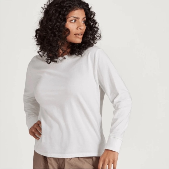 Allbirds women’s organic cotton long sleeve tee M blizzard white casual NWT - Picture 3 of 11